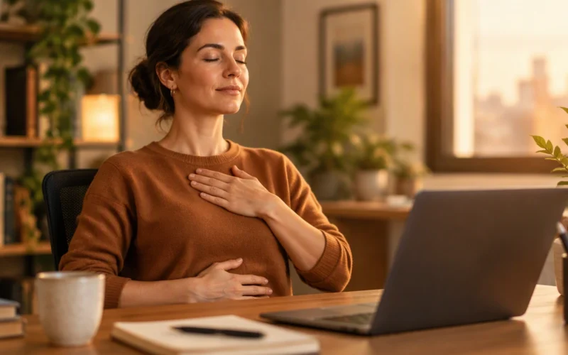 box breathing for office stress