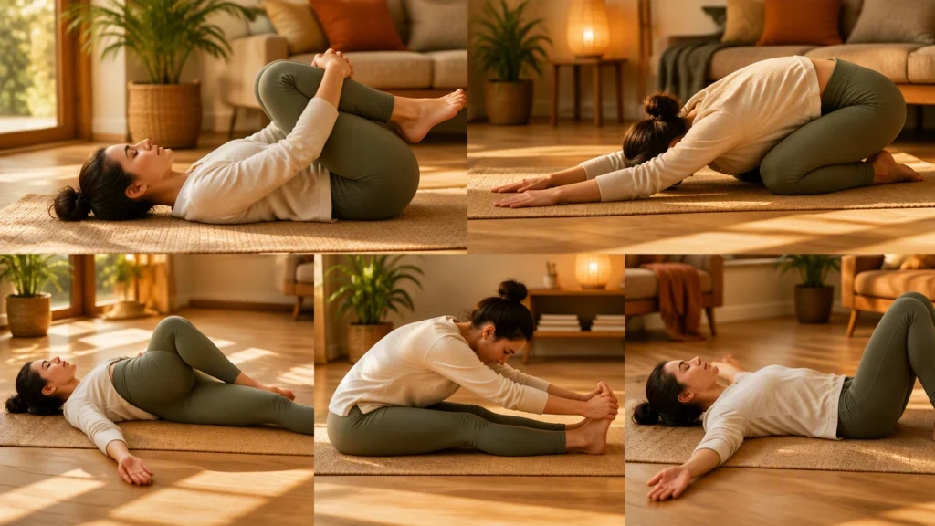 gentle stretches before bed