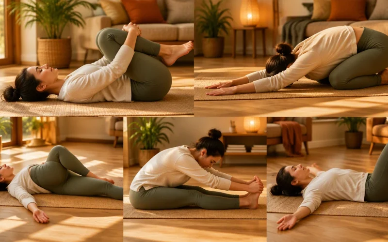 gentle stretches before bed